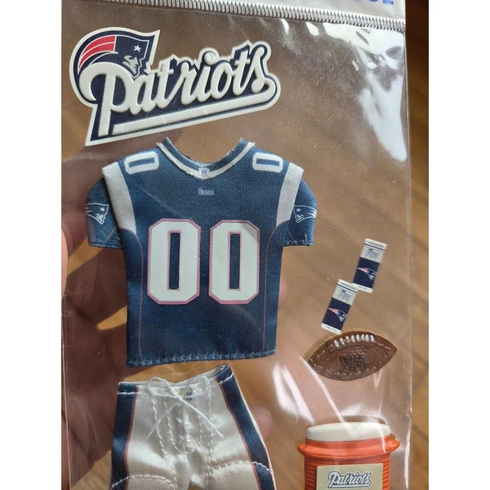Patriots uniform puffy stickers used
